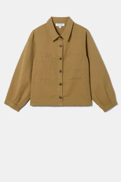 Amour Vert Genevieve Cotton Linen Jacket Elm Best