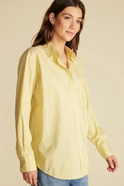 Amour Vert Henri Button Down Shirt AniseYellow Fashion