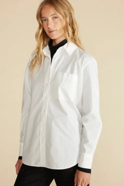 Amour Vert Henri Button Down Shirt White New