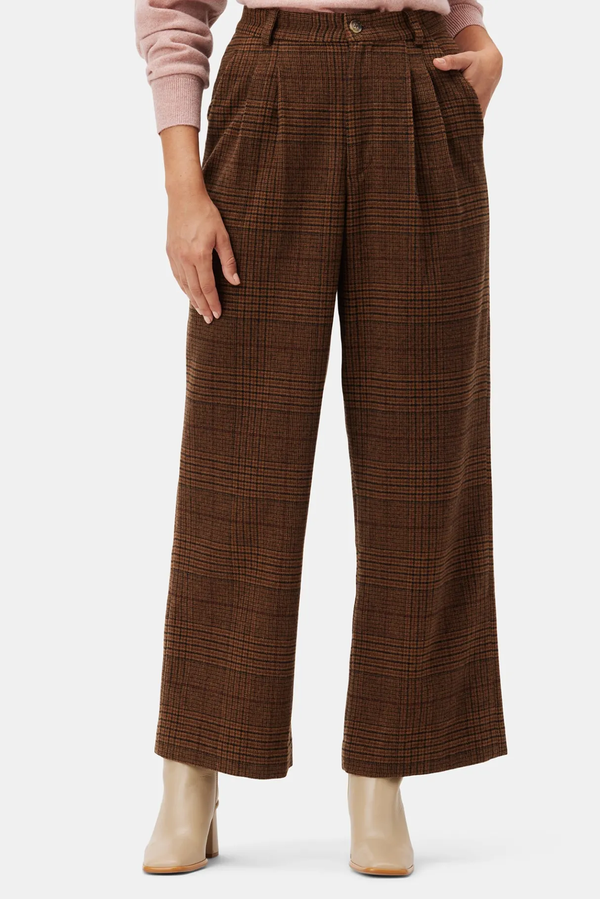 Amour Vert Holland Wool Pant RustPlaid Sale