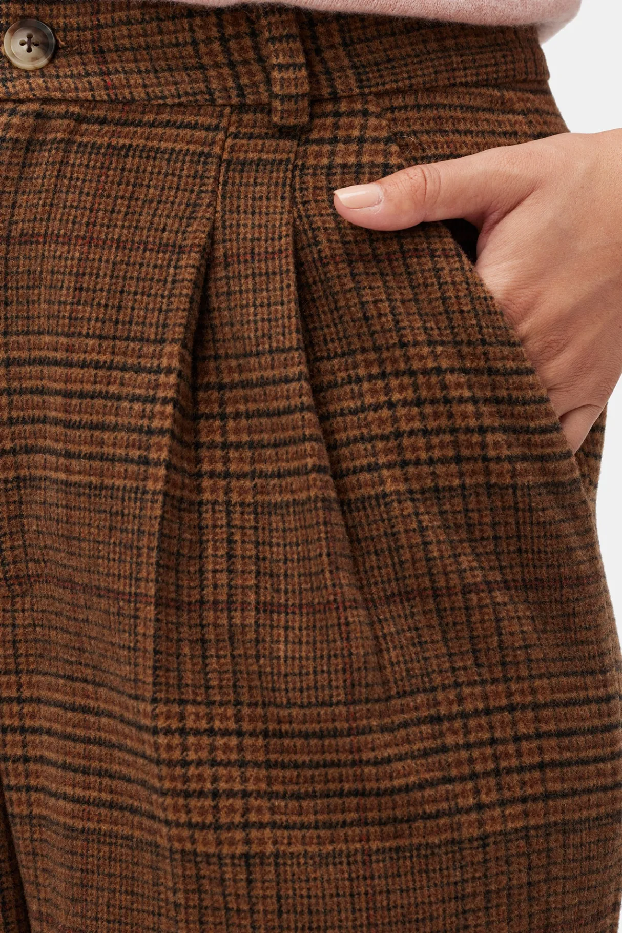 Amour Vert Holland Wool Pant RustPlaid Sale
