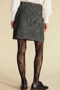 Amour Vert Ira Mini Skirt BlackHerringbone Discount