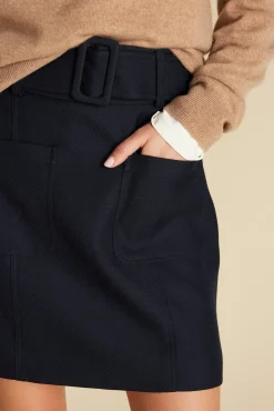 Amour Vert Ira Mini Skirt NavyBlue Online