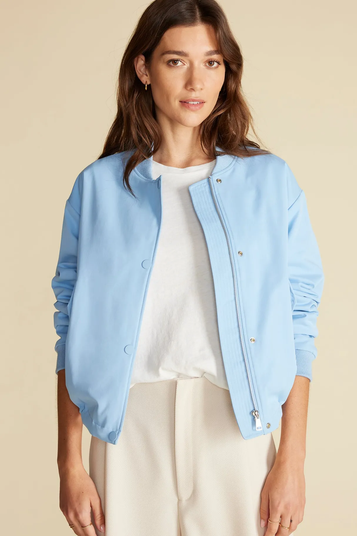 Amour Vert Jarrel Bomber Jacket SkyBlue Best
