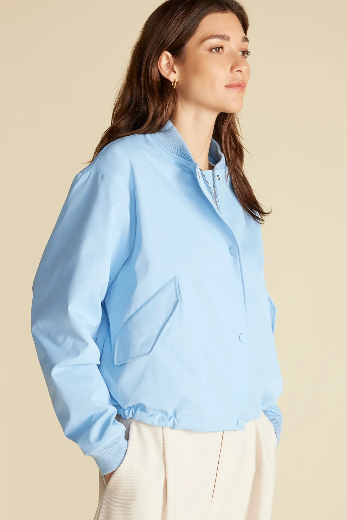 Amour Vert Jarrel Bomber Jacket SkyBlue Best