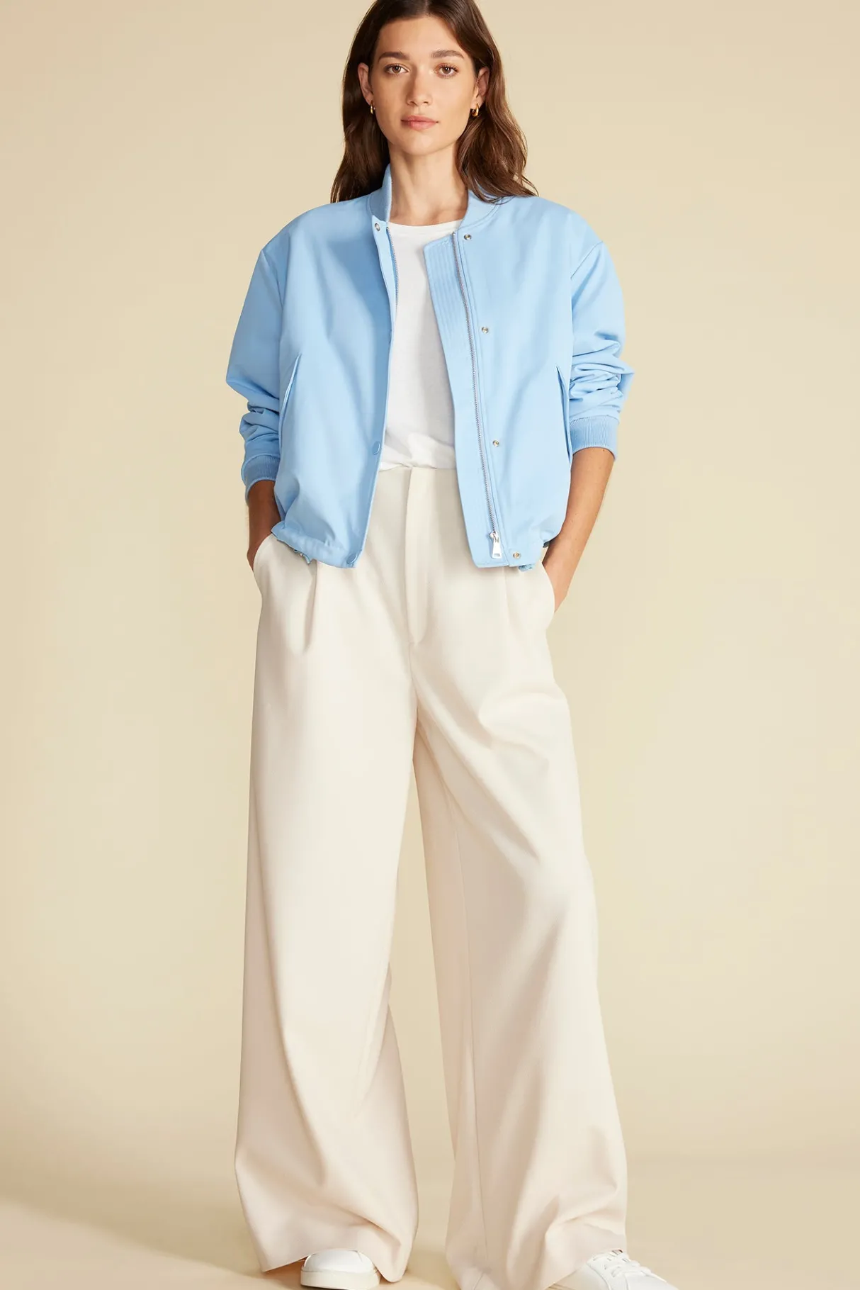 Amour Vert Jarrel Bomber Jacket SkyBlue Best