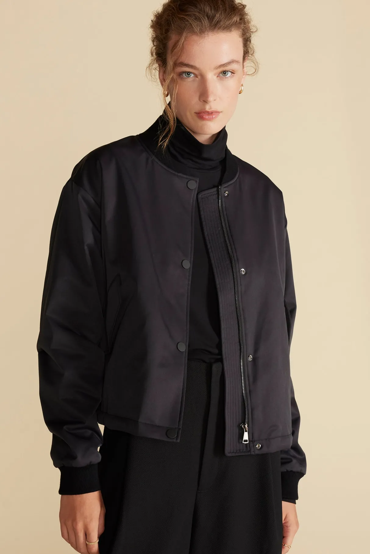 Amour Vert Jarrel Bomber Jacket Black Online