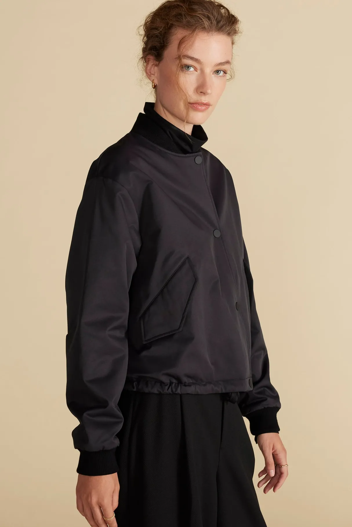 Amour Vert Jarrel Bomber Jacket Black Online