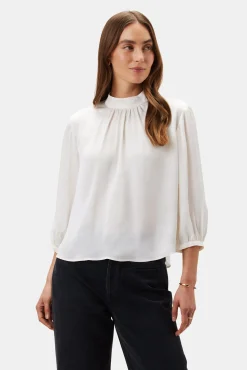 Amour Vert Jeanne 3/4 Sleeve Blouse Ivory New