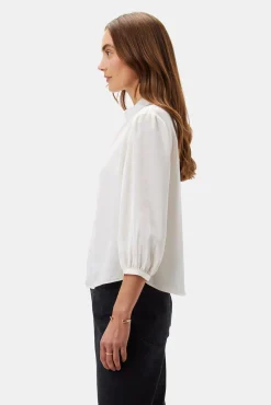 Amour Vert Jeanne 3/4 Sleeve Blouse Ivory New