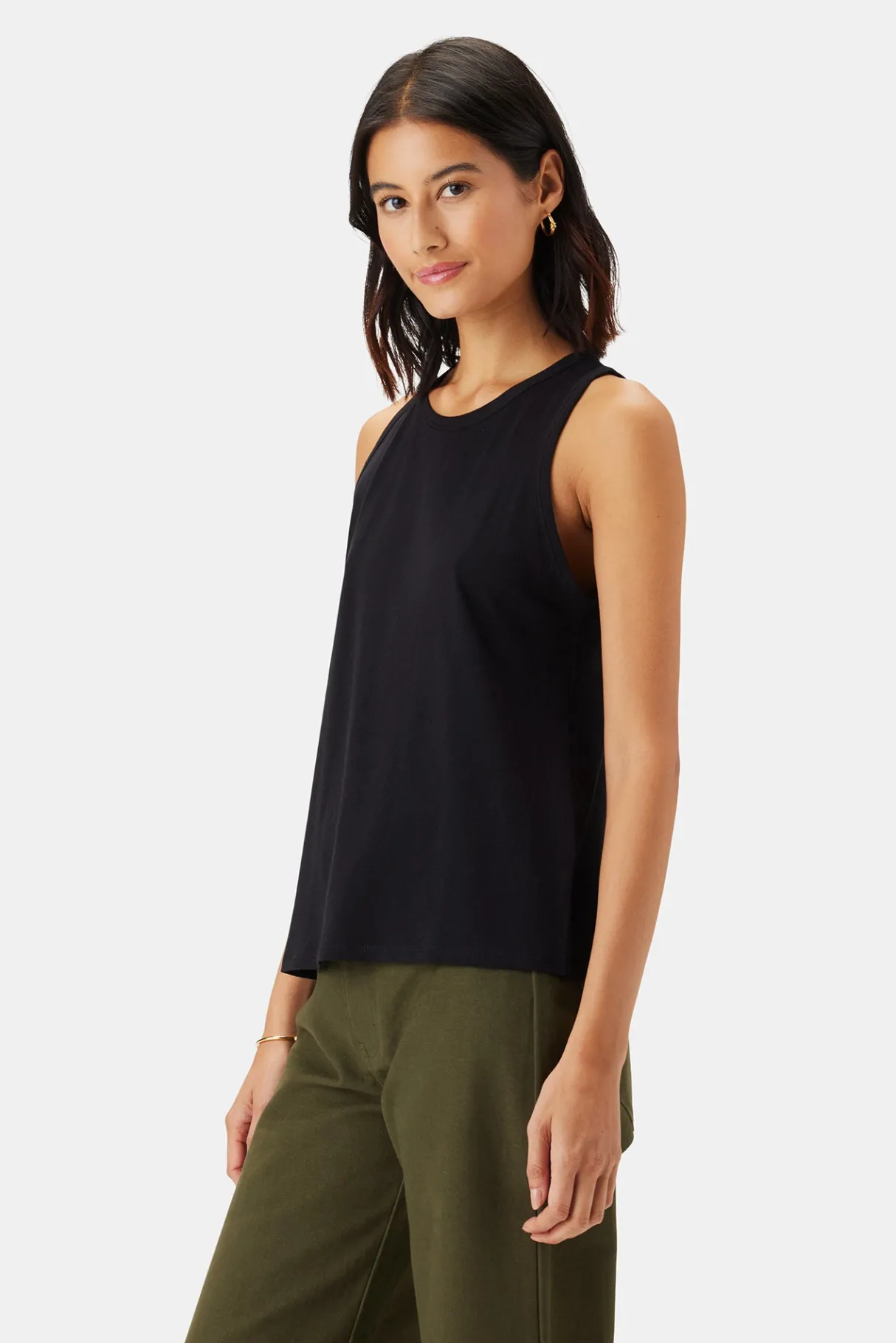 Amour Vert Jillian Organic Cotton Tank Black Online