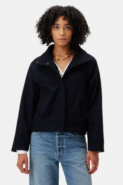 Amour Vert Joelle Wool Twill Jacket DarkNavy Discount