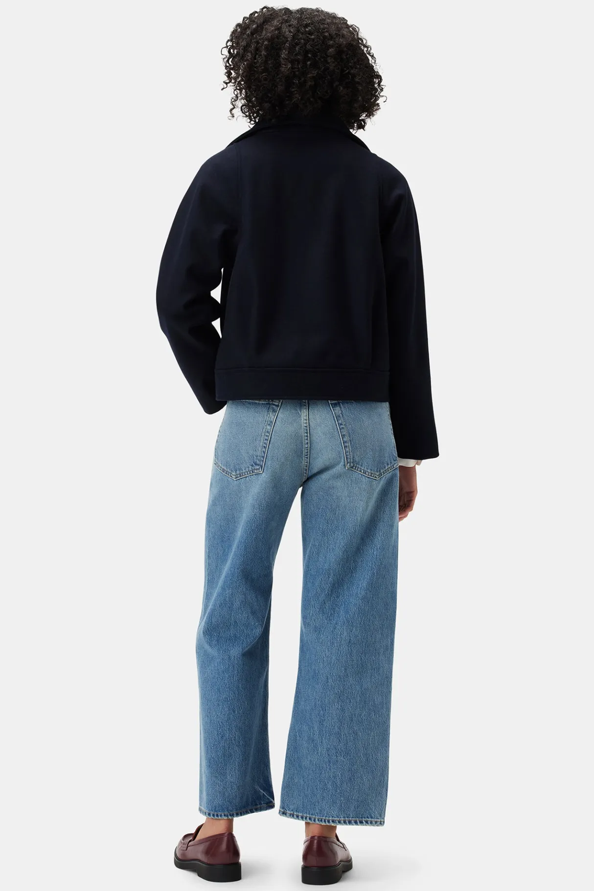 Amour Vert Joelle Wool Twill Jacket DarkNavy Discount