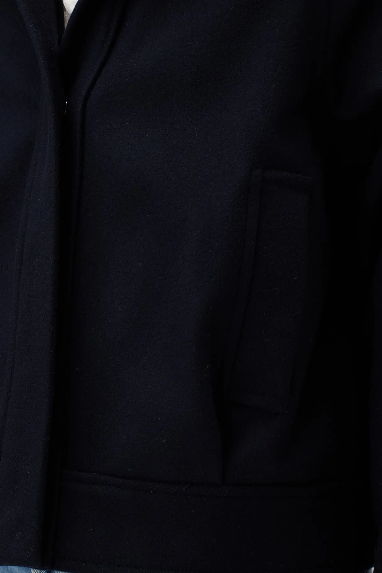 Amour Vert Joelle Wool Twill Jacket DarkNavy Discount