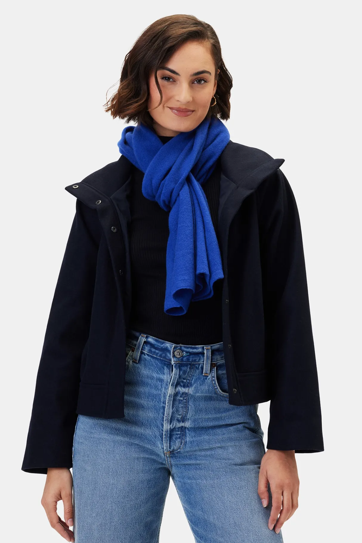 Amour Vert Jolie Cashmere Scarf Cobalt Outlet