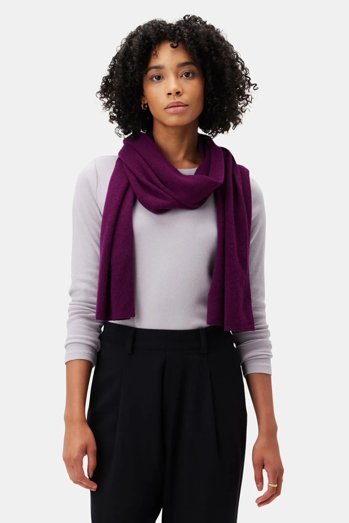 Amour Vert Jolie Cashmere Scarf Syrah Hot