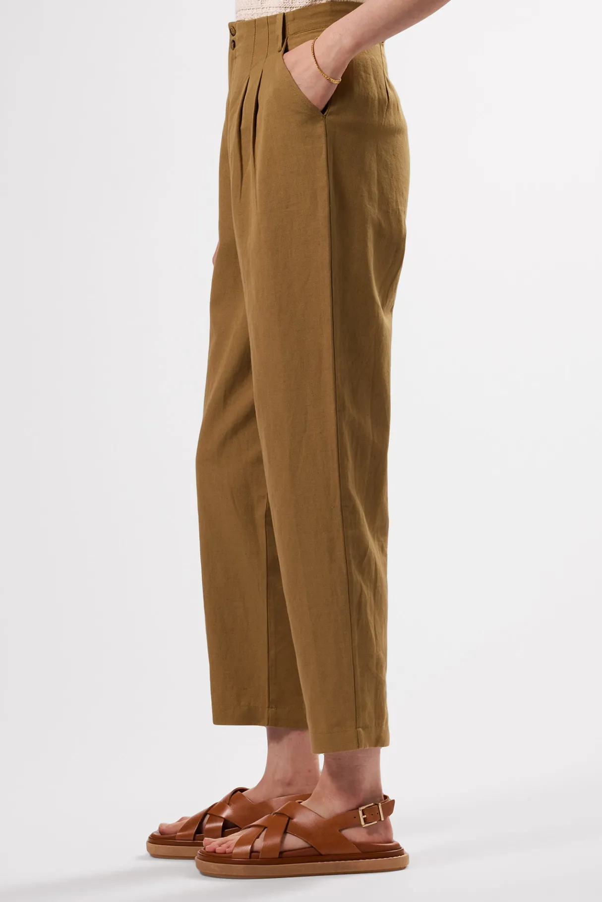 Amour Vert Larisa Cotton Linen Pant Elm Sale