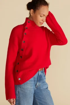 Amour Vert Leonie Turtleneck Sweater Red Best