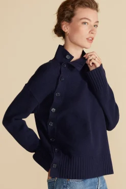 Amour Vert Leonie Turtleneck Sweater NavyBlue Best