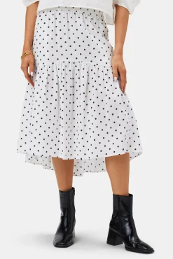 Amour Vert Lilly Pilly Lola Organic Linen Skirt PolkaDots Online