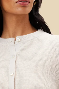 Amour Vert Lily Cardigan Sweater Birch Sale