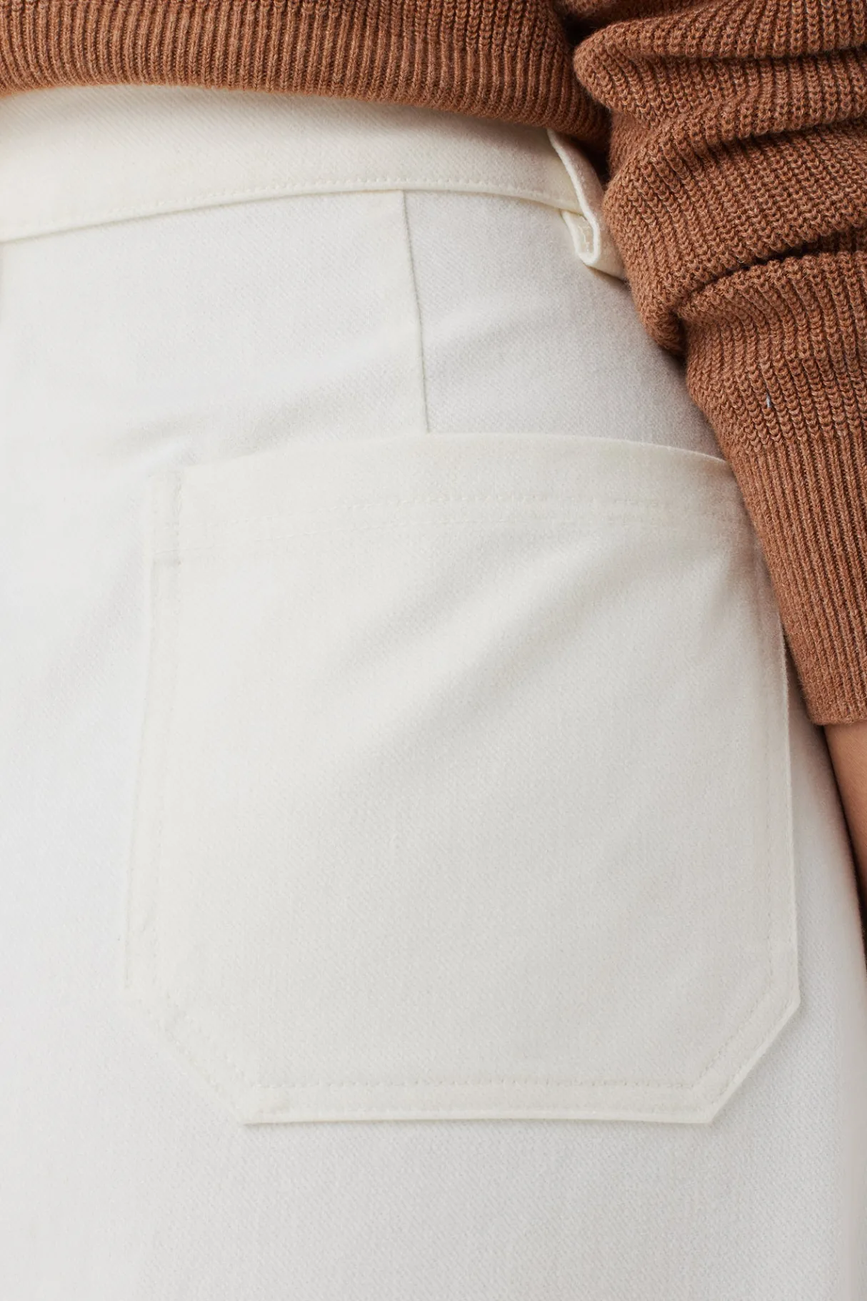 Amour Vert Lina Organic Cotton Skirt Ivory Discount