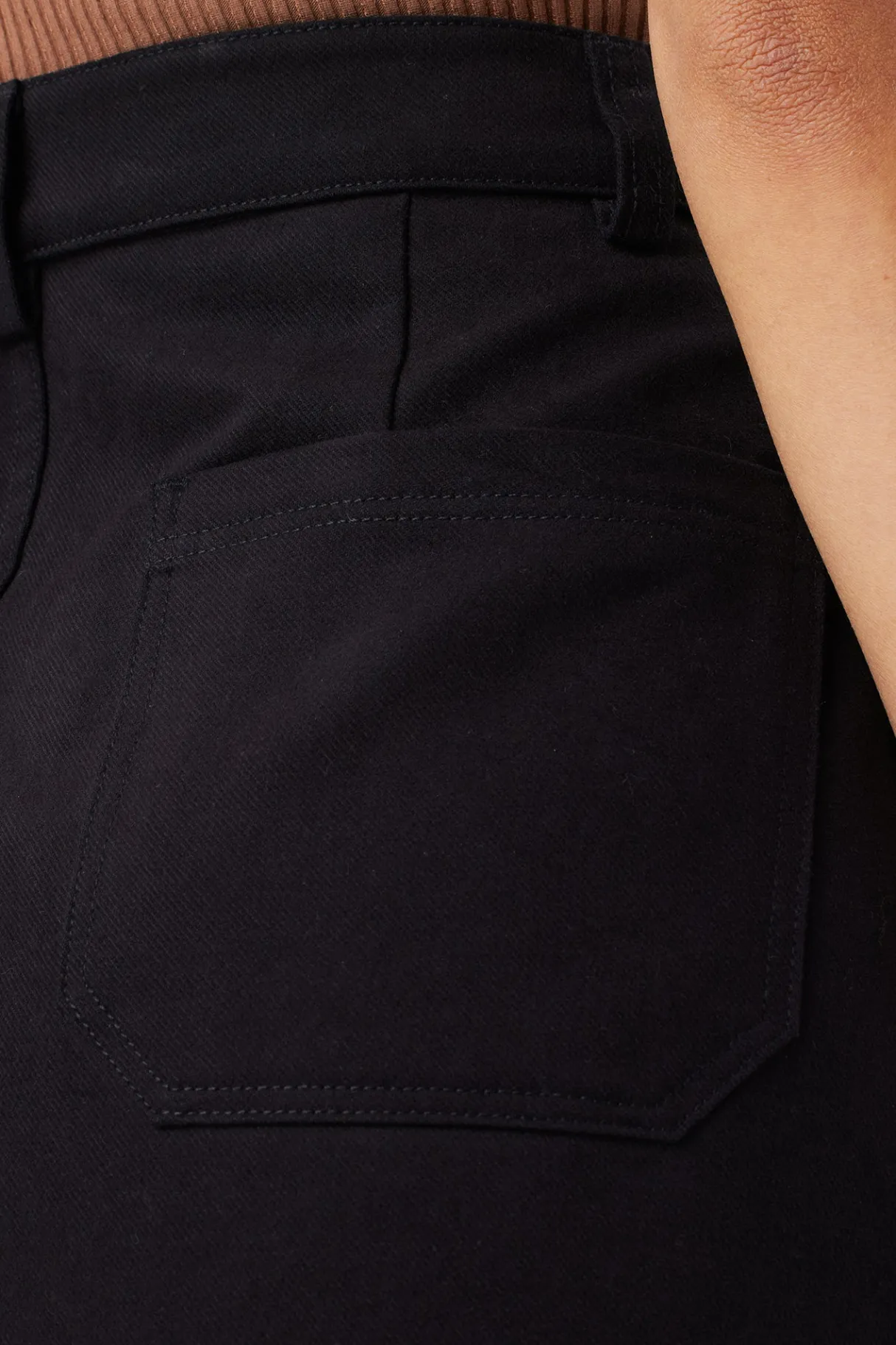 Amour Vert Lina Organic Cotton Skirt Black Fashion