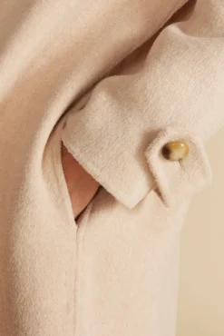 Amour Vert Lya Felted Wool Coat OatBeige Discount