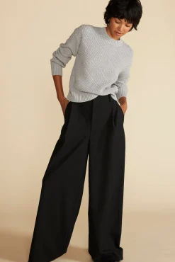 Amour Vert Madella Pom Pom Organic Cotton Sweater HeatherGrey Outlet