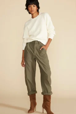 Amour Vert Madella Pom Pom Organic Cotton Sweater Ivory Online