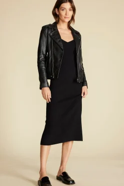 Amour Vert Maelle Square Neck Sweater Dress Black Discount