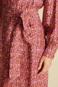 Amour Vert Marais Button Front Dress RennesPinkFloralPrint Best