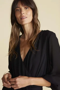 Amour Vert Marceau Viscose Maxi Dress Black Sale