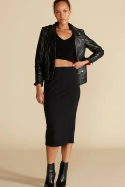 Amour Vert Masha Reverie Knit Skirt Black Discount