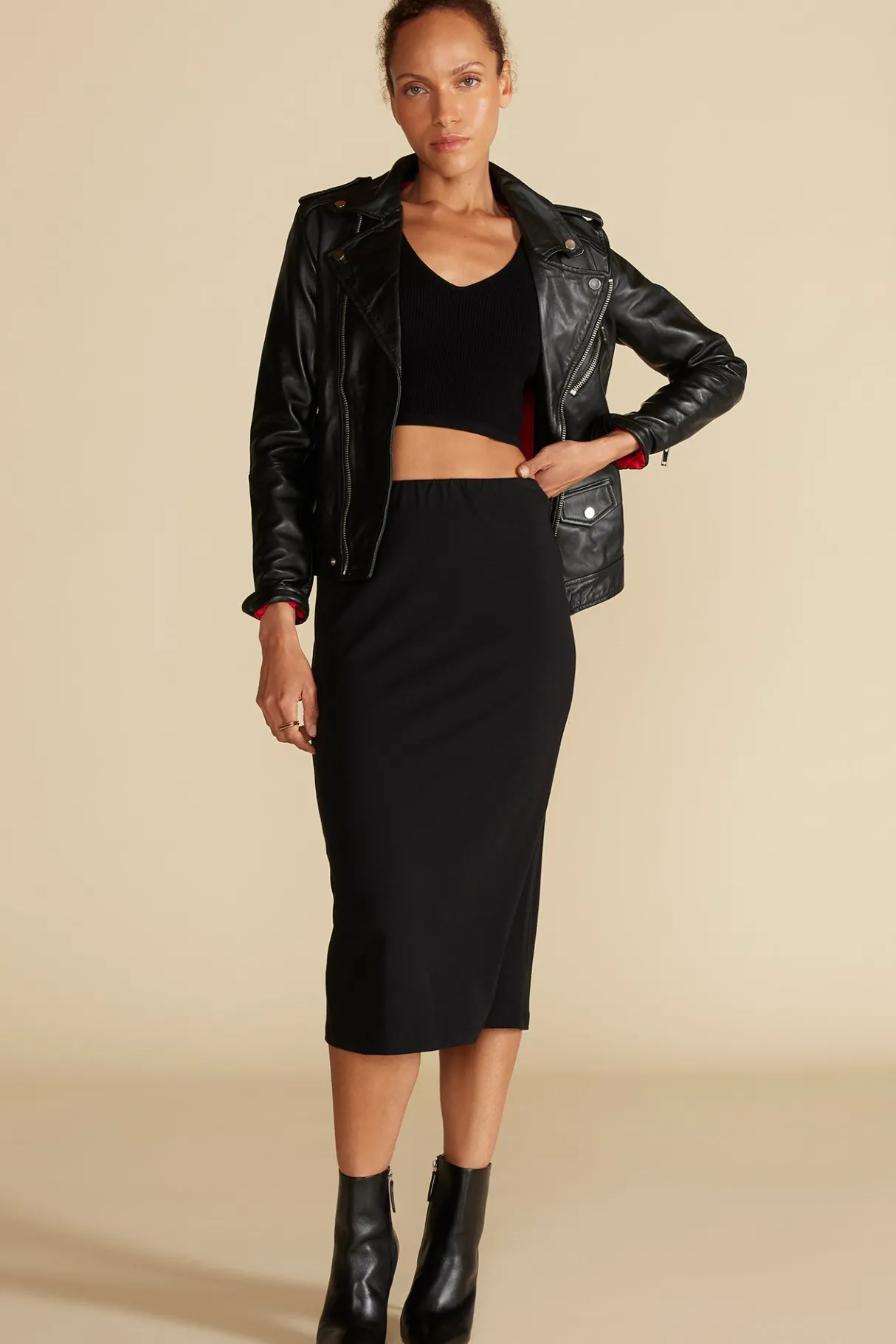 Amour Vert Masha Reverie Knit Skirt Black Discount