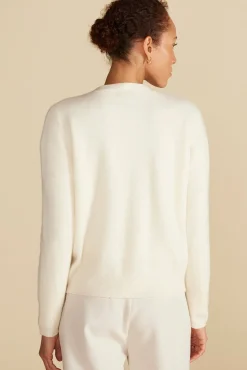 Amour Vert Mason Cashmere Cardigan Ivory Fashion