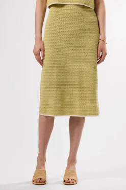 Amour Vert Meli Crochet Skirt MelonIvory Best