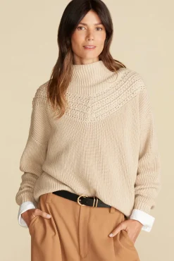 Amour Vert Monet Cotton Merino Sweater DoeBeige New