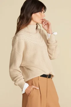 Amour Vert Monet Cotton Merino Sweater DoeBeige New