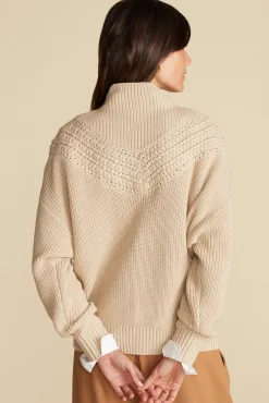 Amour Vert Monet Cotton Merino Sweater DoeBeige New