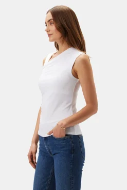 Amour Vert Monique Modal Tank White Fashion