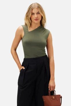 Amour Vert Monique Modal Tank OliveGreen Best