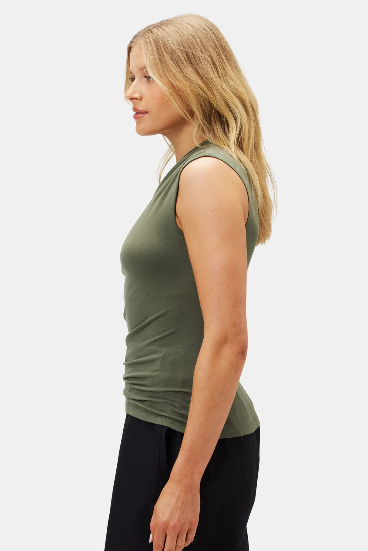 Amour Vert Monique Modal Tank OliveGreen Best