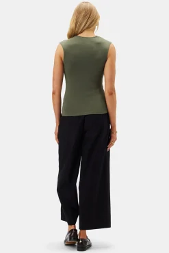 Amour Vert Monique Modal Tank OliveGreen Best