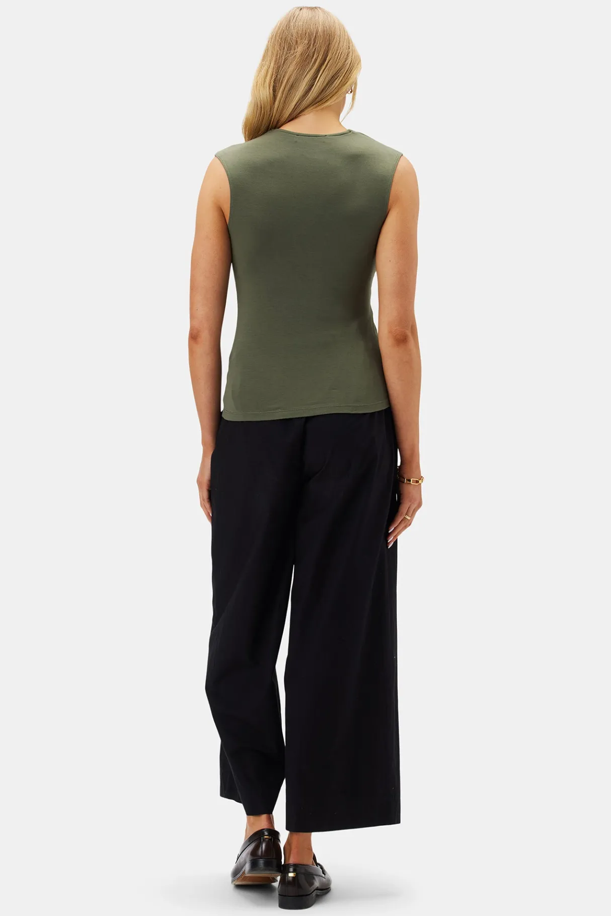 Amour Vert Monique Modal Tank OliveGreen Best
