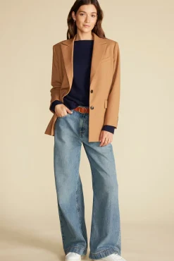 Amour Vert Nadia Cashmere Sweater NavyBlue Online