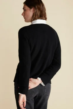 Amour Vert Nadia Cashmere Sweater LicoriceBlack Clearance