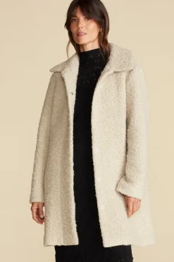 Amour Vert Noelle Sherpa Coat Natural New