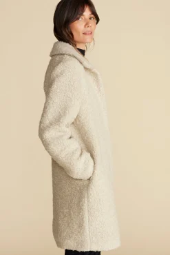 Amour Vert Noelle Sherpa Coat Natural New