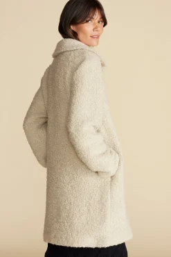 Amour Vert Noelle Sherpa Coat Natural New